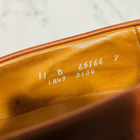 Allen Edmonds Cody Loafers Mens 11B Narrow Kiltie Tassel Weave Chili Leather - Picture 9 of 9